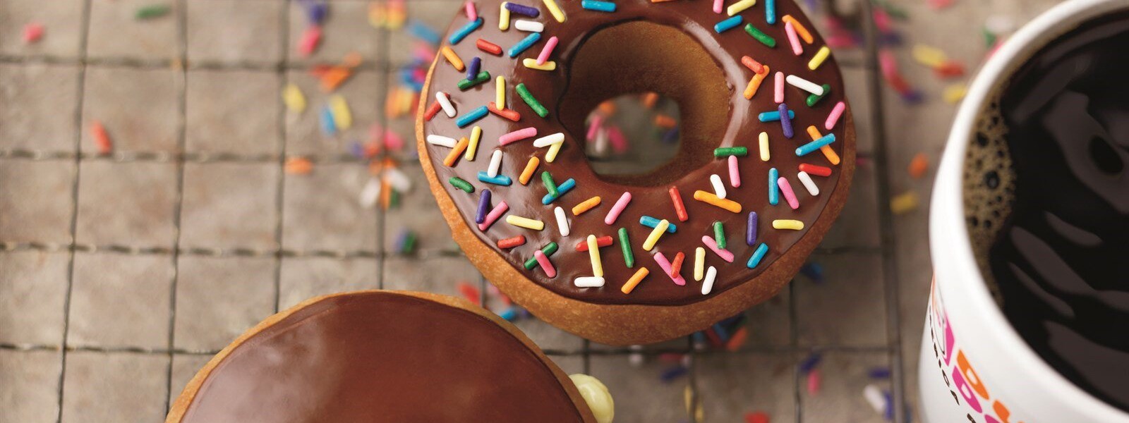 a donut with sprinkles on top